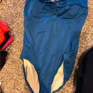 Blue One-Piece Swimsuit